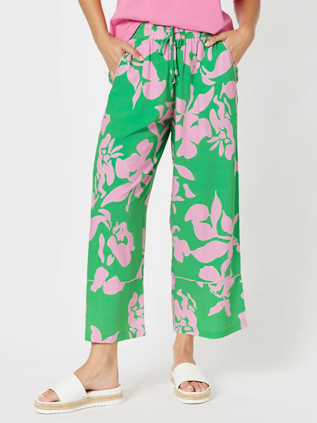 Threadz - Spring Wide Leg Pant - Emerald