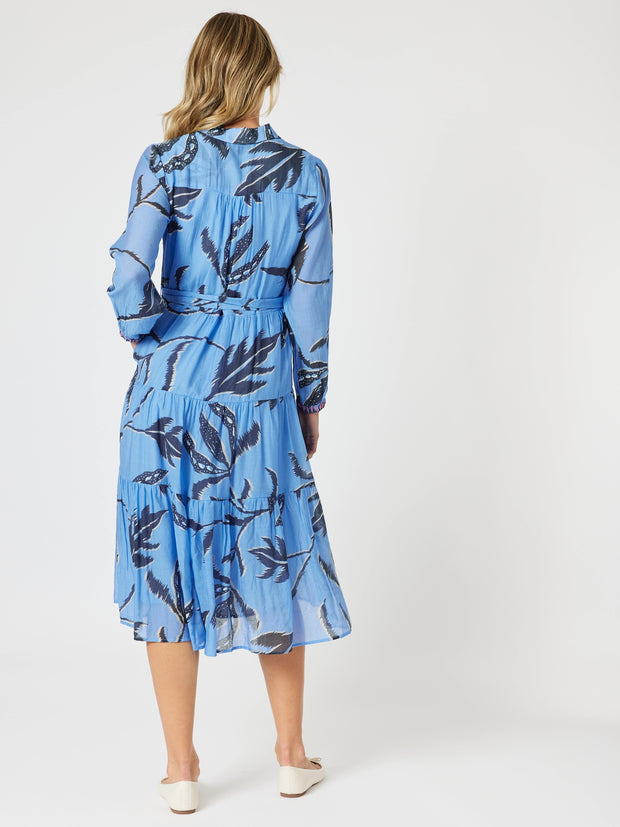Gordon Smith - Peninsula Floral Button Dress - Blue