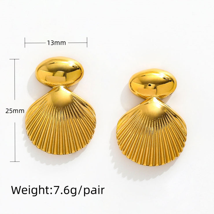 Tarnish Free  - Shell Earrings