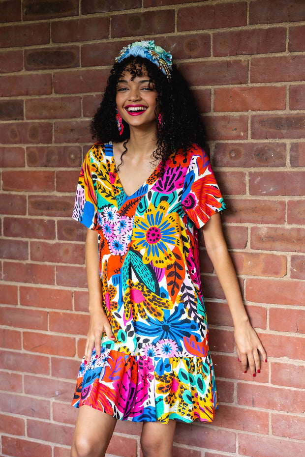 Cool for the summer short sleeve - Dress - Brazilian print - Elizabeth Summer