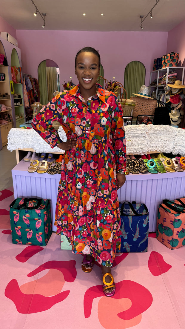 Palme - Maxi Dress - Pink Floral