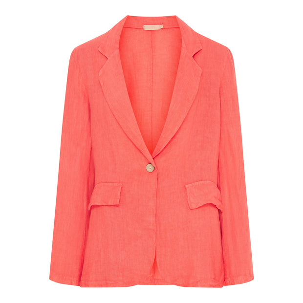 Marta - Linen Jacket - Corallo