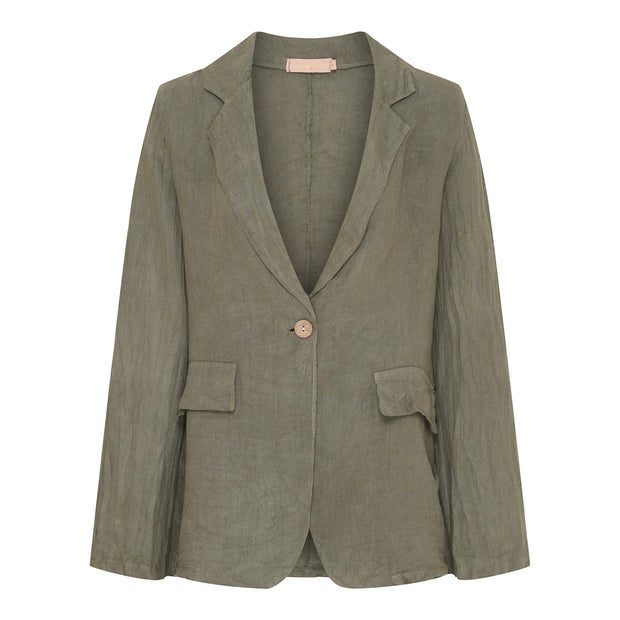 Marta - Linen Jacket - Military