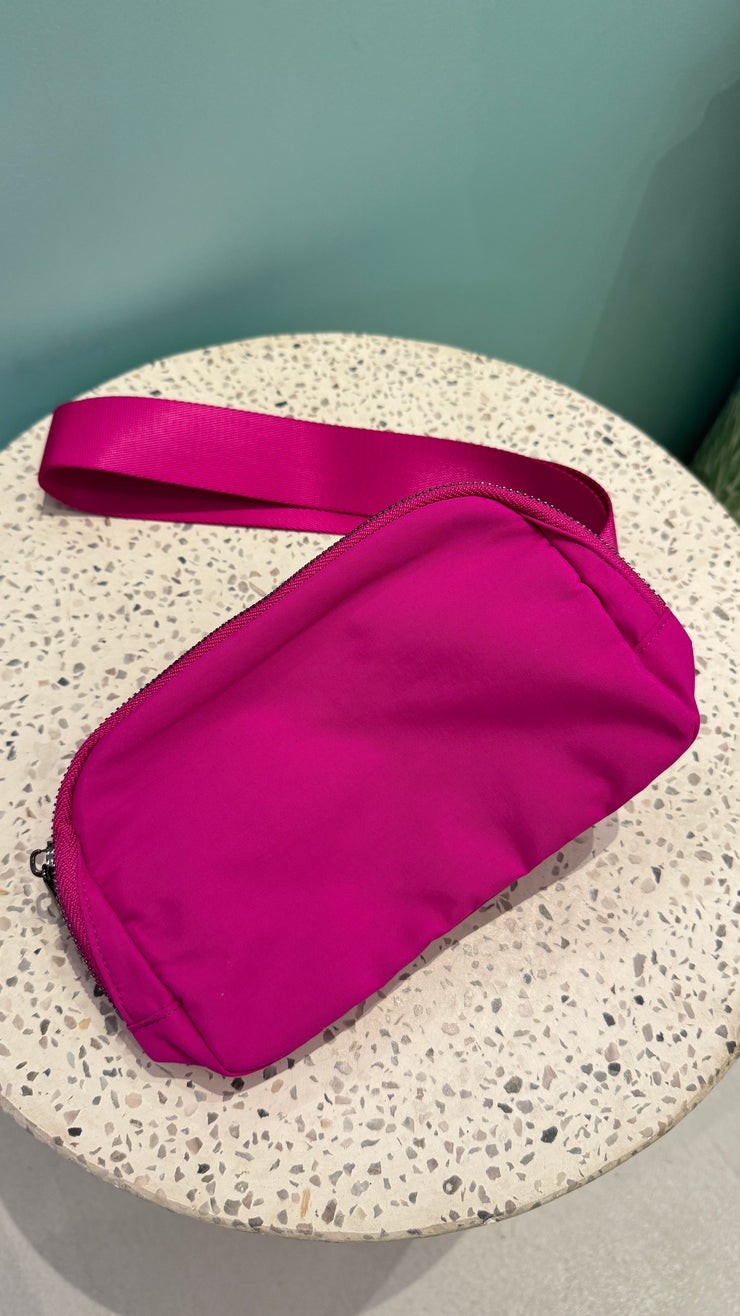 Nylon Waist Bag - Bright Pink - Elizabeth Summer