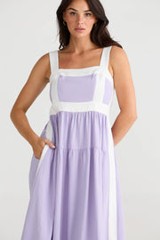 Brave & True - Jolie Dress - Lilac with White