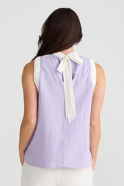 Brave & True - Kelley Top - Lilac with White