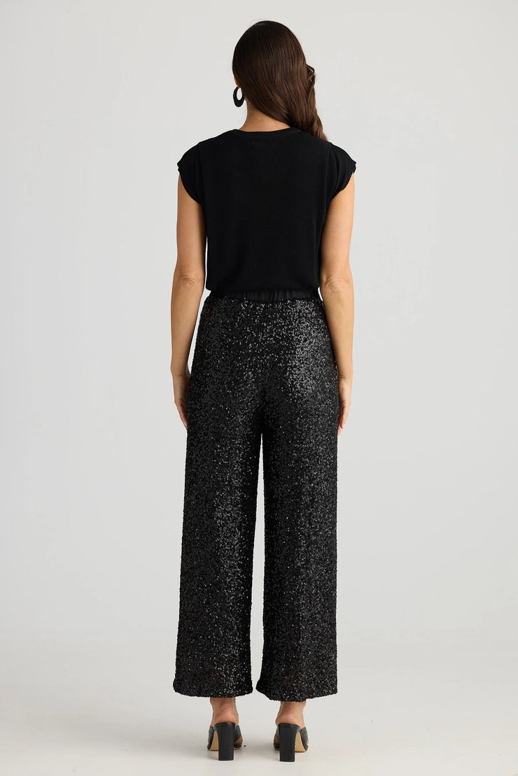 Brave & True - Razzle Pant - Black Sequin