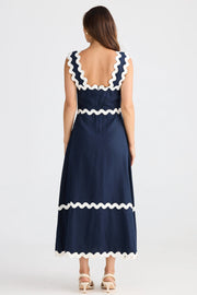 Brave & True - Marlo Dress - Navy & White