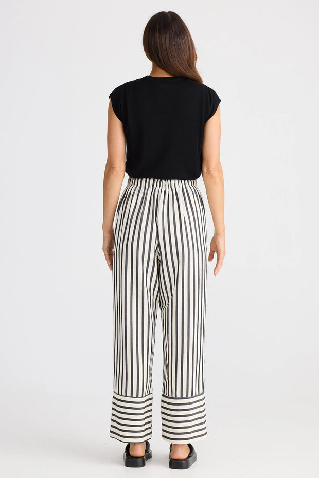 Brave & True - Portia Pant - Black Stripe