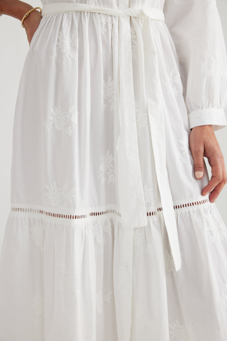 Brave & True - Reggiani Dress - White - Elizabeth Summer