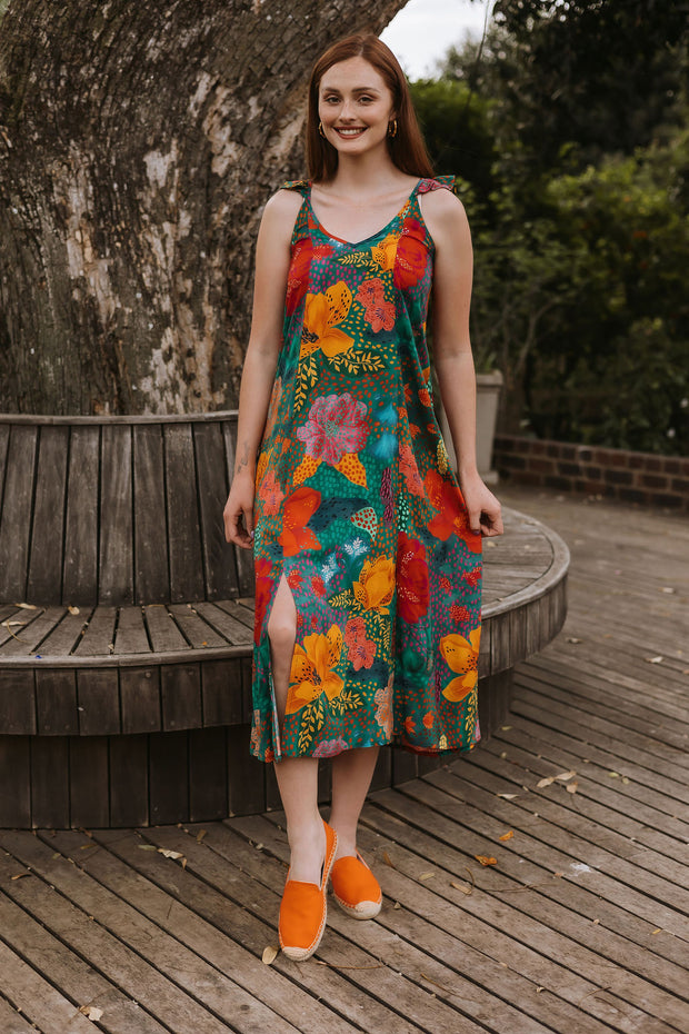 Allie Dress - Green Floral