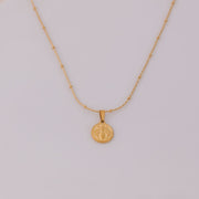 Tarnish Free Necklace - Bee Disc - Elizabeth Summer