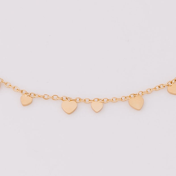 Tarnish Free Necklace - Dainty Hearts - Elizabeth Summer