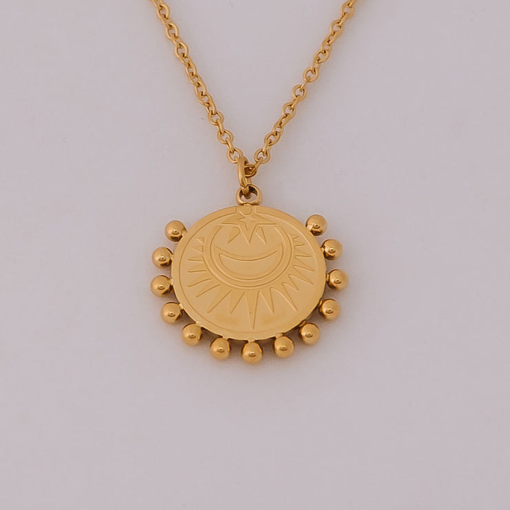 Tarnish Free Necklace - Sun and Moon - Elizabeth Summer