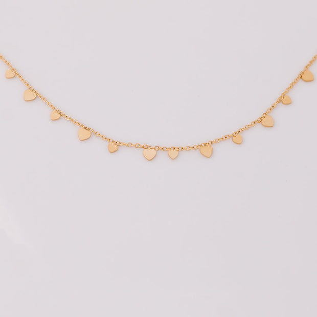 Tarnish Free Necklace - Dainty Hearts - Elizabeth Summer