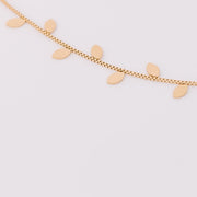 Tarnish Free Necklace - Flat Leaf Necklace - Elizabeth Summer