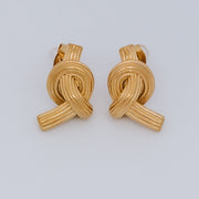 Tarnish Free Earrings - Chunky Knot - Elizabeth Summer