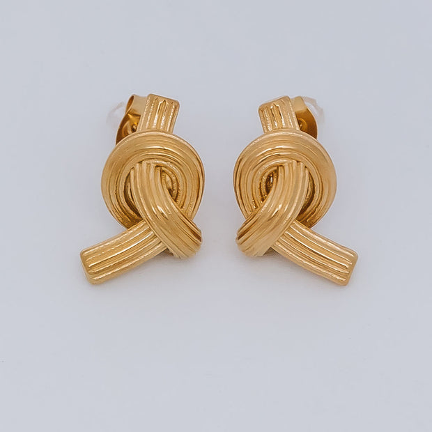 Tarnish Free Earrings - Chunky Knot - Elizabeth Summer