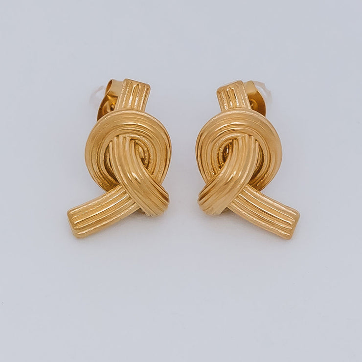 Tarnish Free Earrings - Chunky Knot - Elizabeth Summer