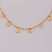 Tarnish Free Necklace - Flat Disc - Elizabeth Summer