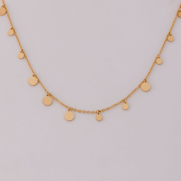 Tarnish Free Necklace - Flat Disc - Elizabeth Summer