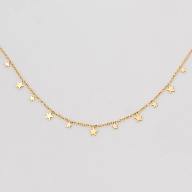 Tarnish Free Necklace - Dainty Stars