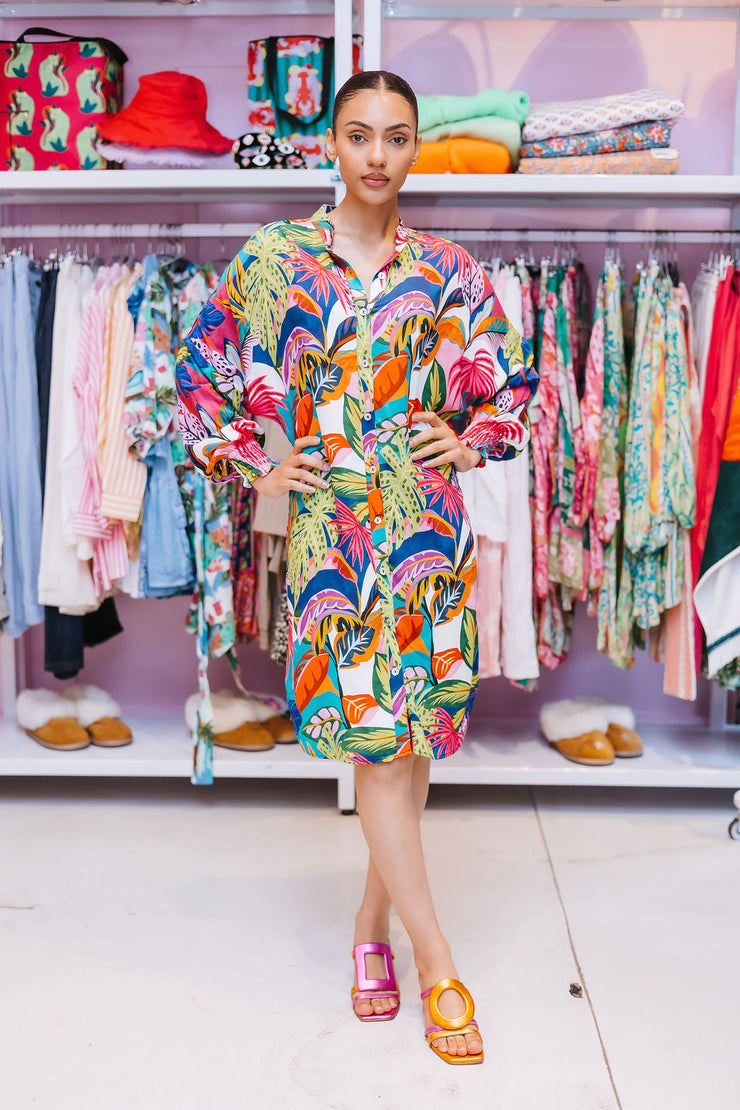 Elizabeth Summer - Martina Dress - Multi Leaf