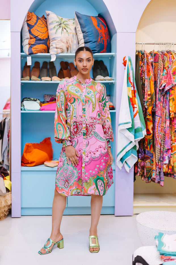 Elizabeth Summer - Martina Dress - Pink Paisley