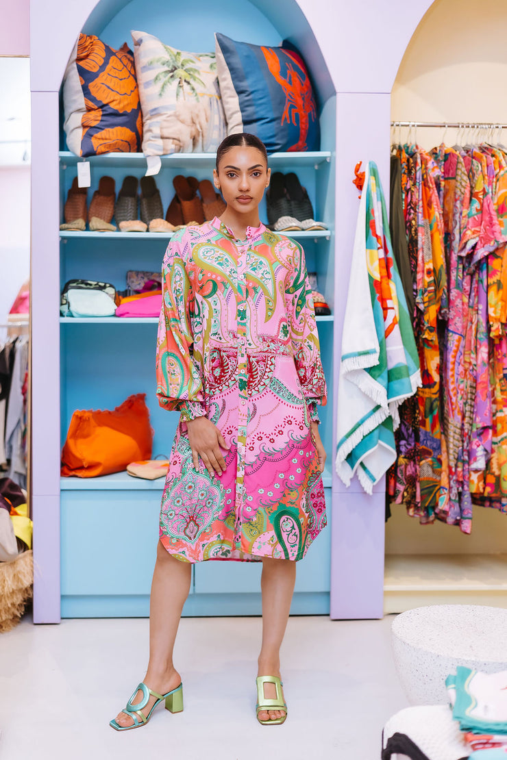 Elizabeth Summer - Martina Dress - Pink Paisley