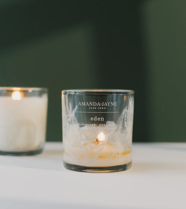 Amanda Jayne - Glass Collection Candle - Eden - Elizabeth Summer