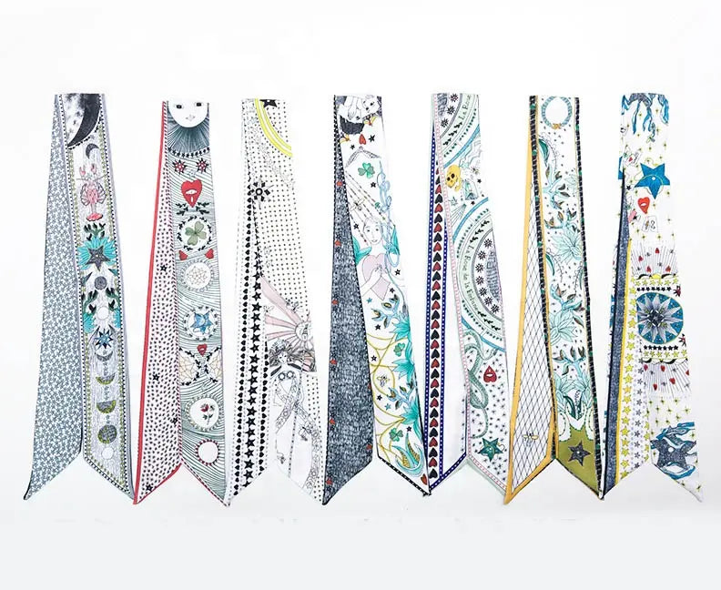 Twilly Thin Head scarf Tarot