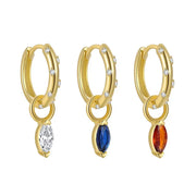 Tarnish Free - Earrings - Zirconia earrings and pendant Clear - Elizabeth Summer