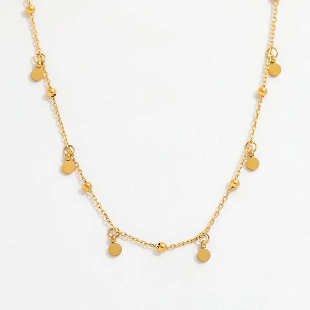 Tarnish Free - Necklace - Dainty Dots chocker style - Elizabeth Summer