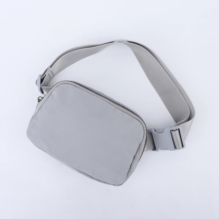 Nylon Waist Bag - Light Grey - Elizabeth Summer