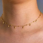 Tarnish Free - Necklace - Dainty Dots chocker style - Elizabeth Summer