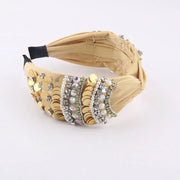 Alice Band - Mustard band with beaded details - Elizabeth Summer