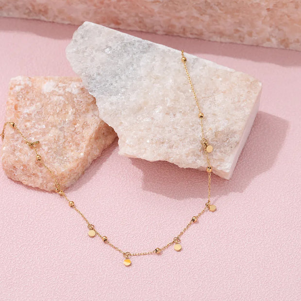 Tarnish Free - Necklace - Dainty Dots chocker style - Elizabeth Summer