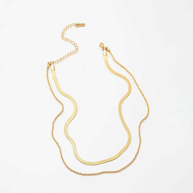 Tarnish Free  - Double Rope Necklace - Elizabeth Summer