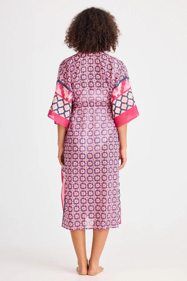Holiday Australia - Asta Long Kaftan - Pink Floral