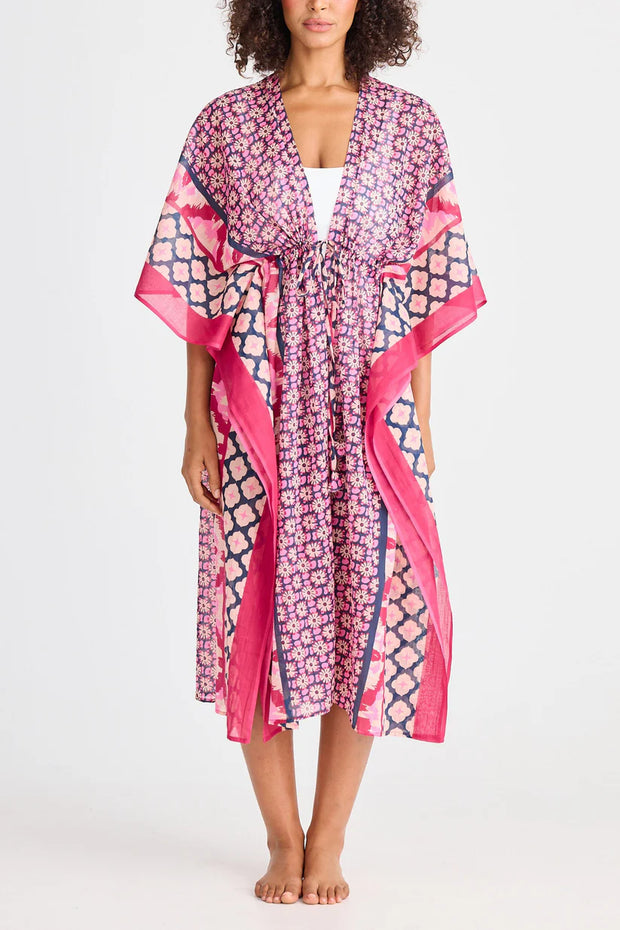 Holiday Australia - Asta Long Kaftan - Pink Floral