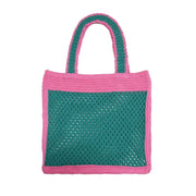 Cotton Net Bag - Pink and Green - Elizabeth Summer