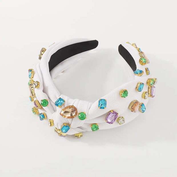 Alice Band - White with Colourful stones - Elizabeth Summer