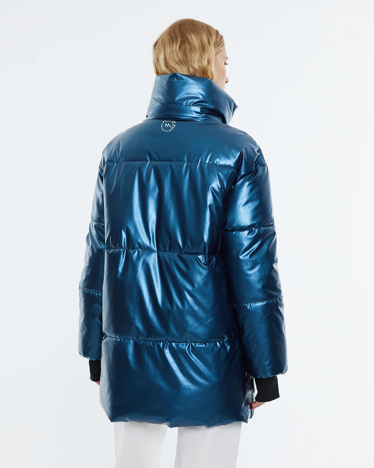 Andam - Puffer Jacket - Metallic Blue Azul