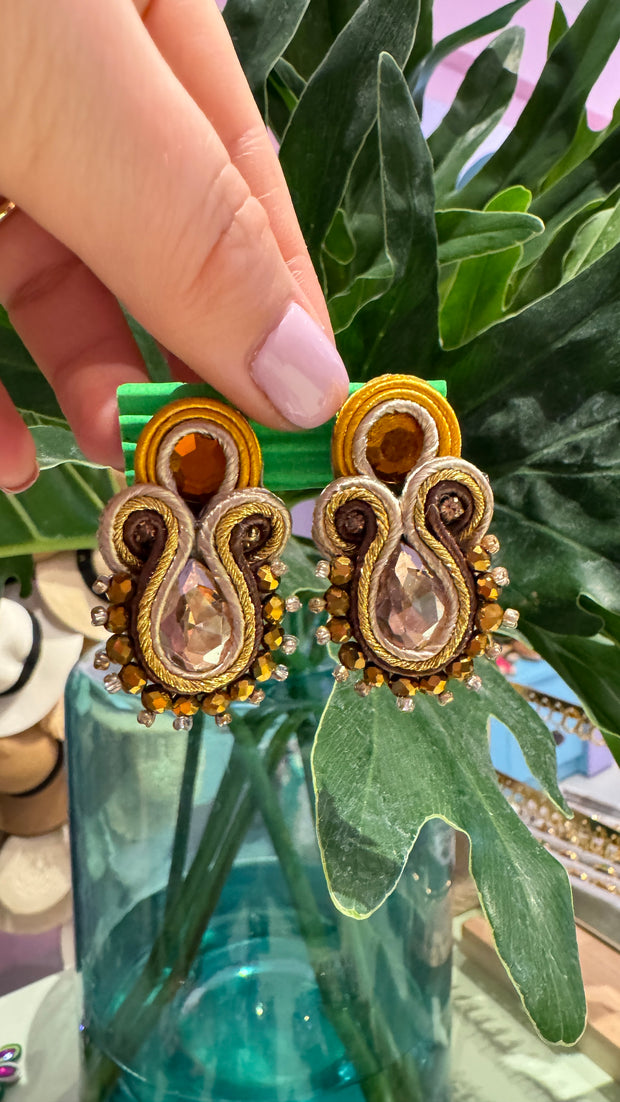 South American Earrings - Small - Bronze - Elizabeth Summer