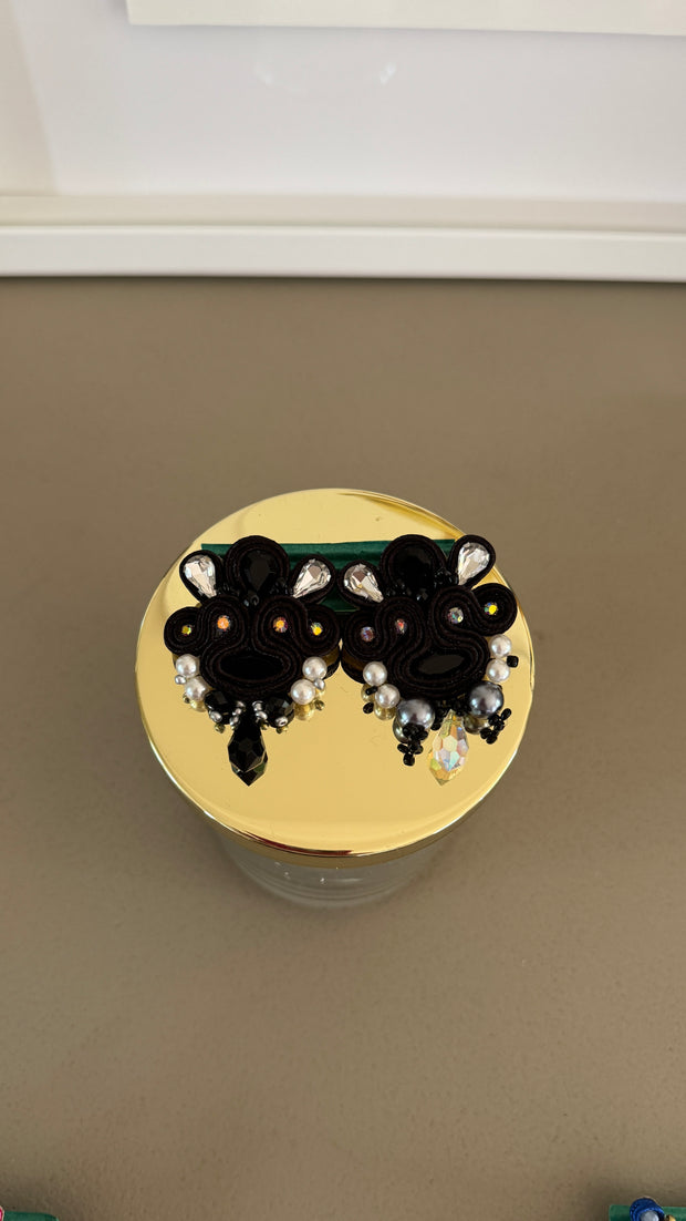 South American Earrings - São Paulo - Black - Elizabeth Summer