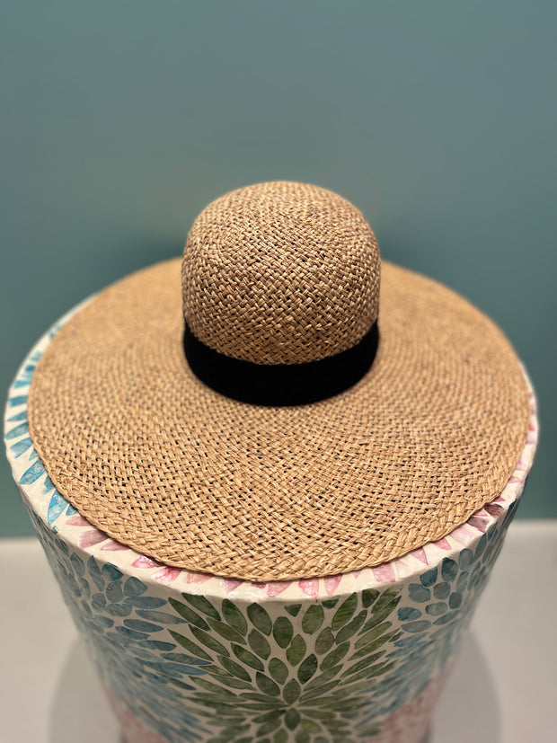 Madagascar Hat - Round Crown - Natural Straw - Elizabeth Summer