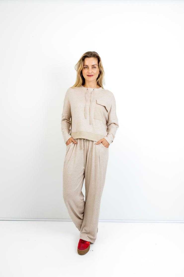 SLICK Denia Styled Track Pant - Stone
