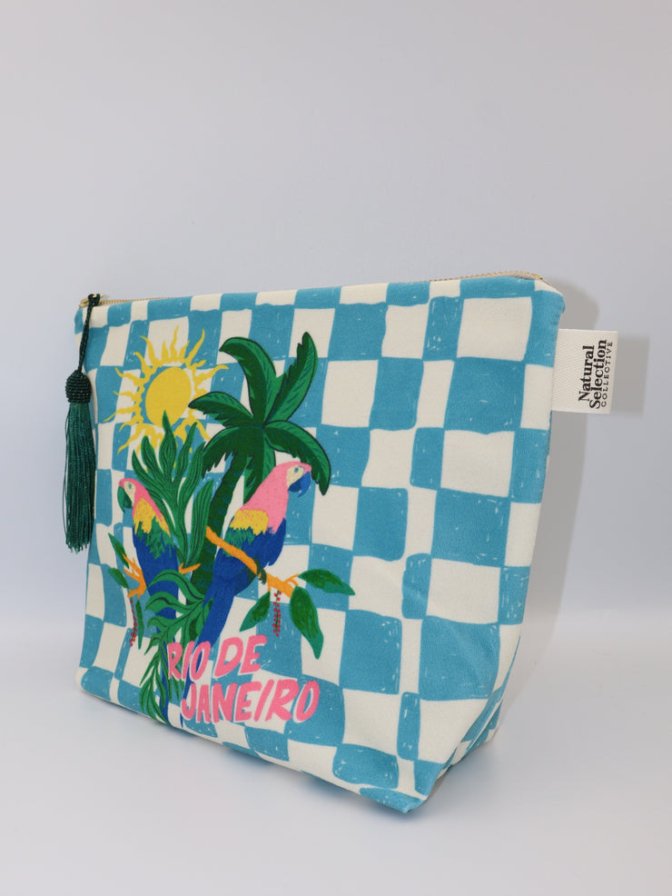 Rio De Janeiro  - Velvet Makeup Bag