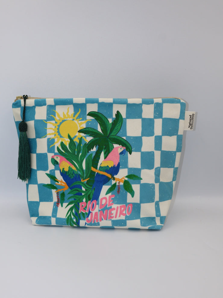 Rio De Janeiro  - Velvet Makeup Bag