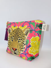 Boho Taj Leopard - Velvet Makeup Bag